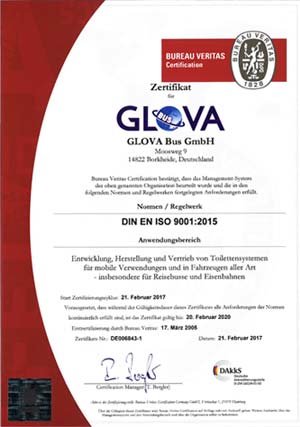 Zertifikat DIN EN ISO 9001:2015