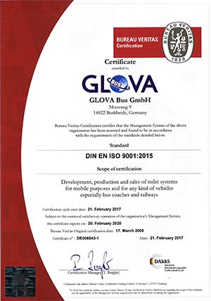 Certification DIN EN ISO 9001:2015